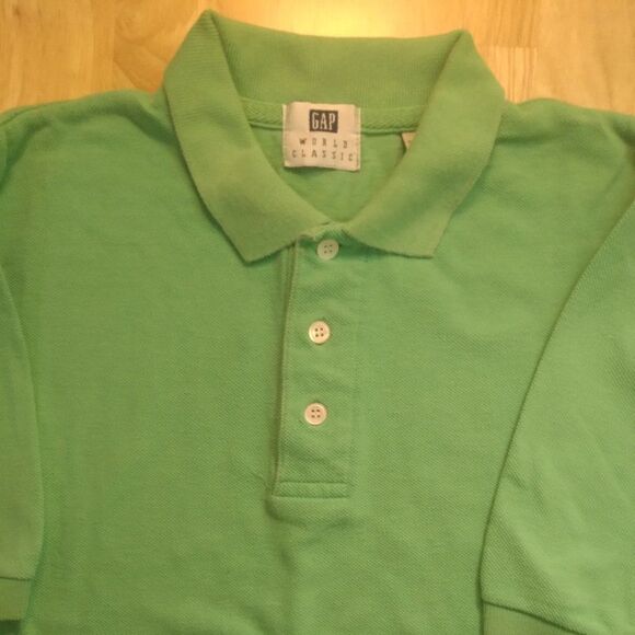 Vintage GAP World Classics Polo Shirt Teal - Picture 1 of 8